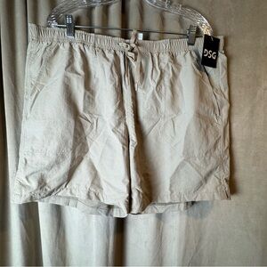 DSG Men's Elastic-Waist Shorts 6 inch Rec Short Khaki XL Water repellent NWT